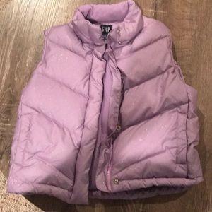 Kids girls size L Gap Purple sparkled vest